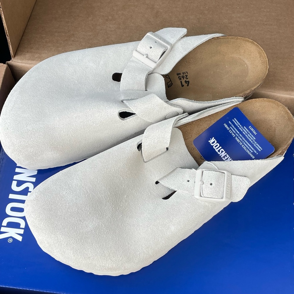 Birkenstock Boston Antique White